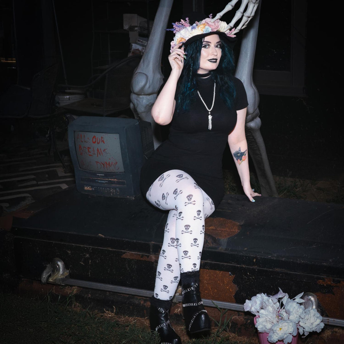 Skullz Tights - Snövit