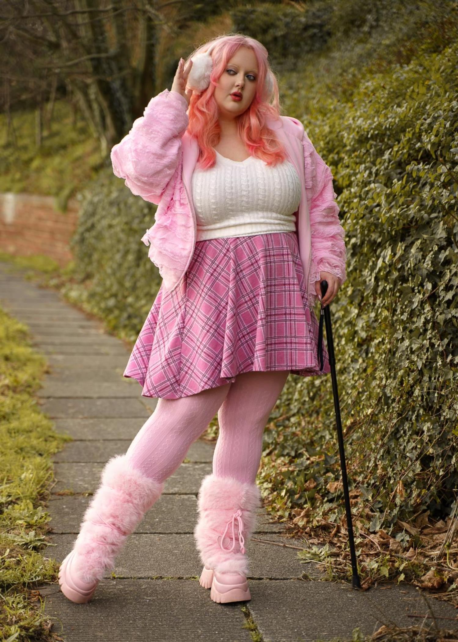 Grannies Zopfstrick Wollstrumpfhosen V2 - Piglet