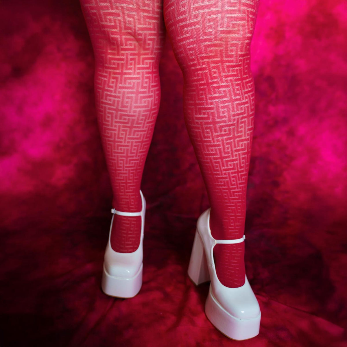 Netzstrumpfhose - Traditional Rot