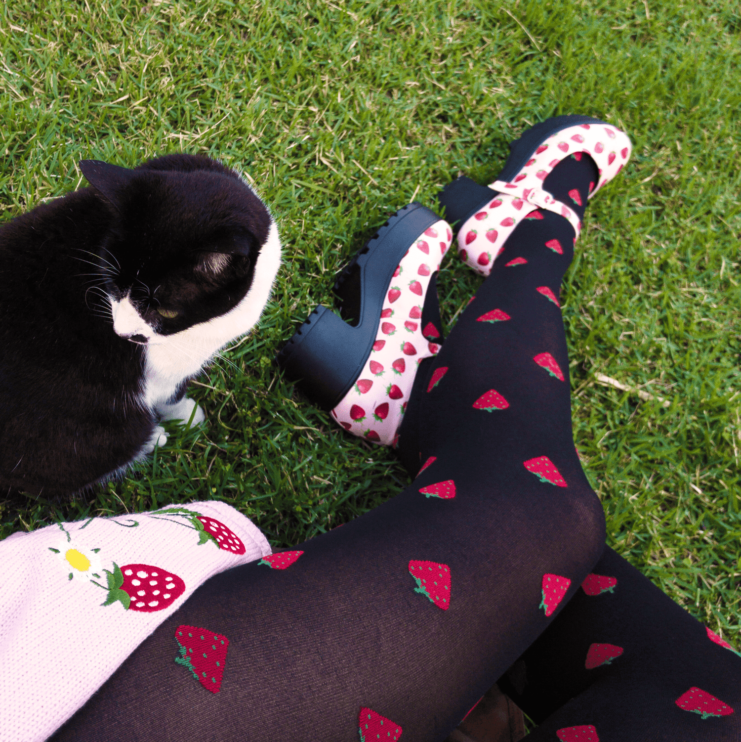 Juicy Fruit Print Strumpfhose