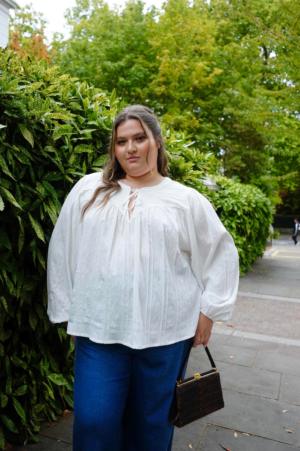 Iona Strukturierte Webbluse - Cream