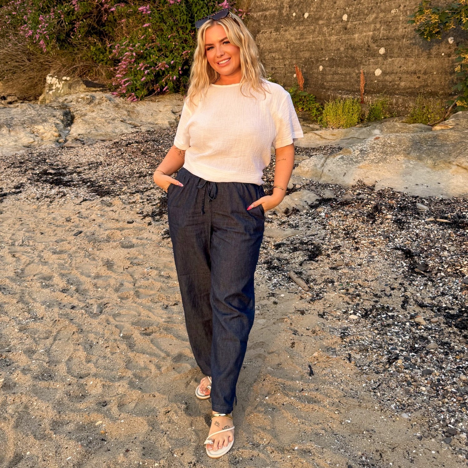 Entspannte Chambray-Hose – Denim