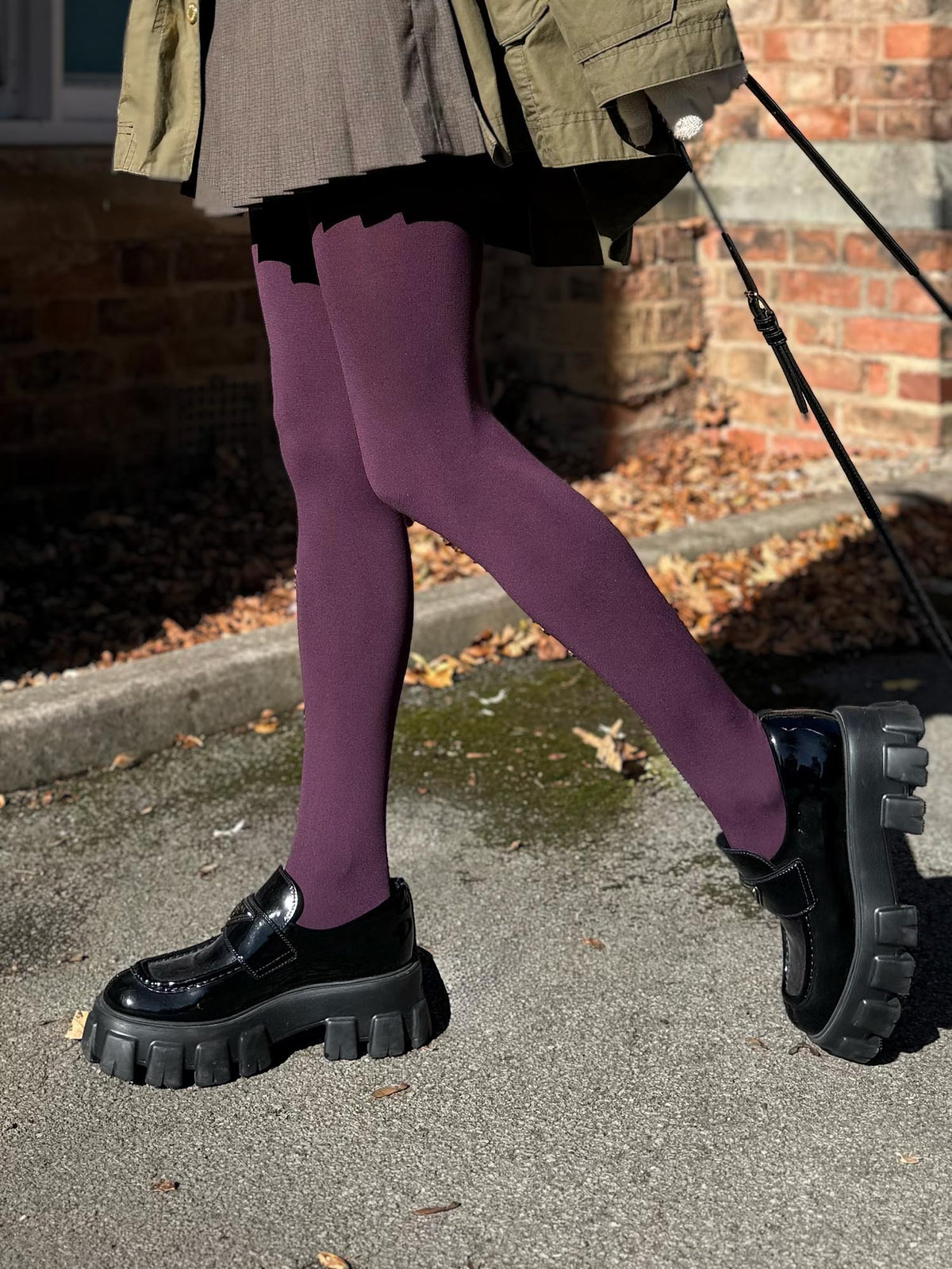 120 Denier Tights - Plommon
