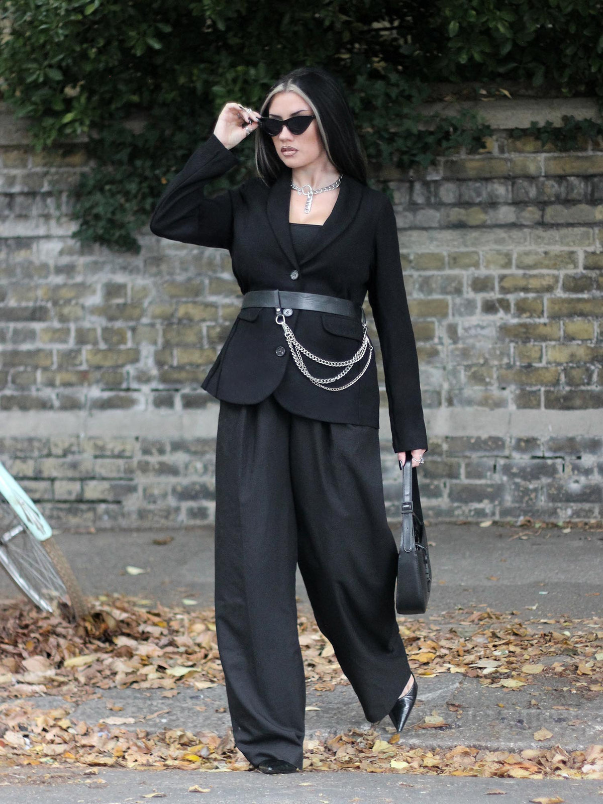 Geschneiderter Ponte-Roma-Blazer - Schwarz