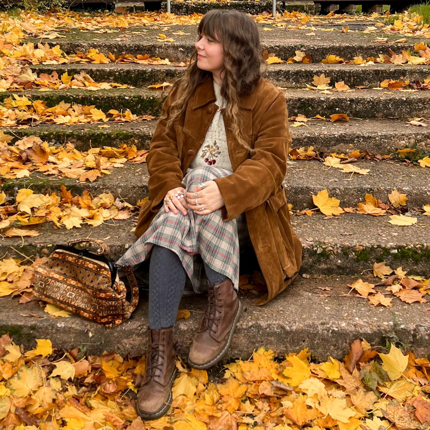 Grannies Zopfstrick Wollstrumpfhosen - Schiefergrau (V2)