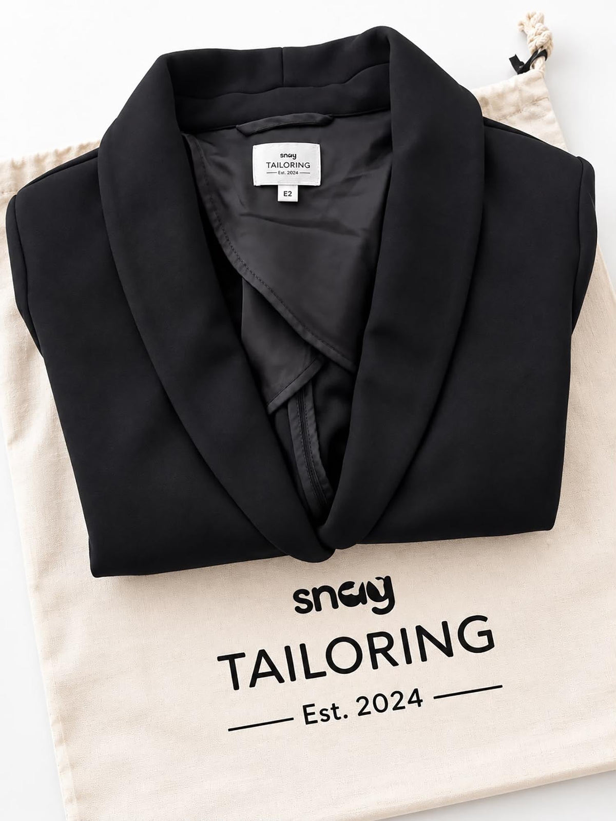 Geschneiderter Ponte-Roma-Blazer - Schwarz