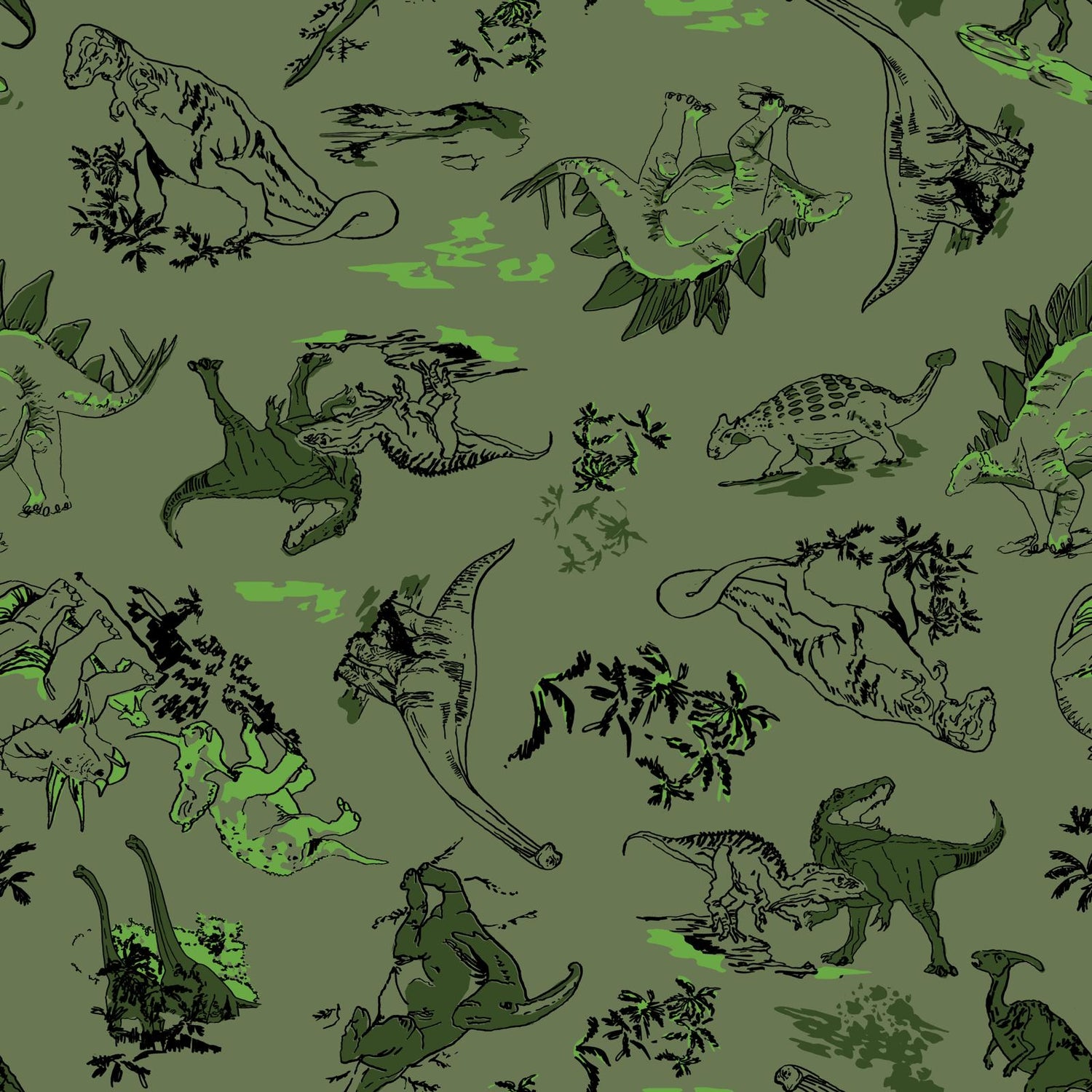 Bio-Baumwoll-Pyjamahose - Dino