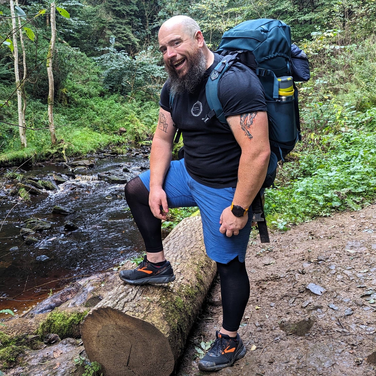 Fußlose Merino Wollstrumpfhosen - Schwarz