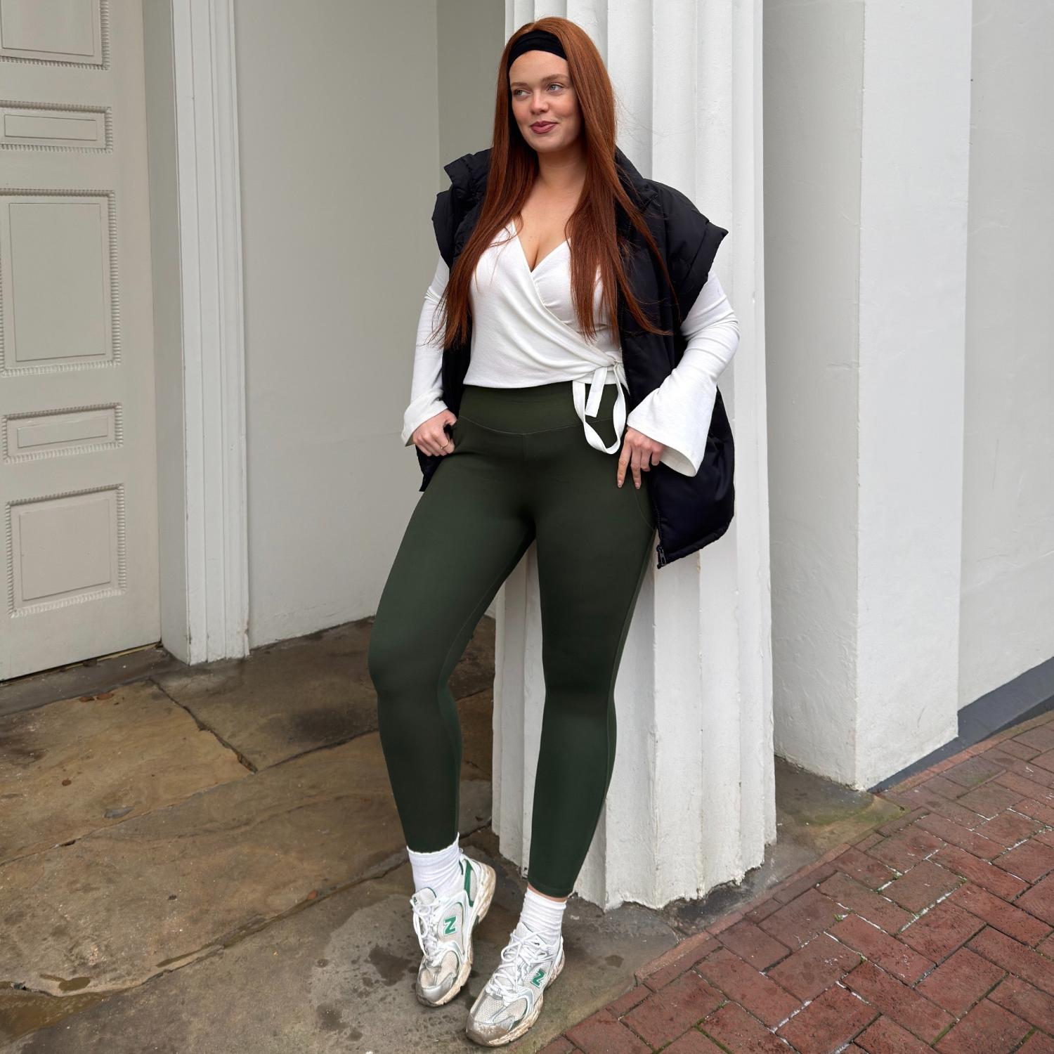 Långa knäböjda leggings - Secret Garden (V2)