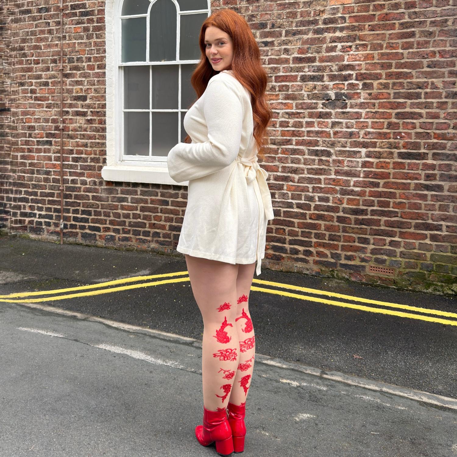 Paper Cut Strumpfhose - Builders Tea