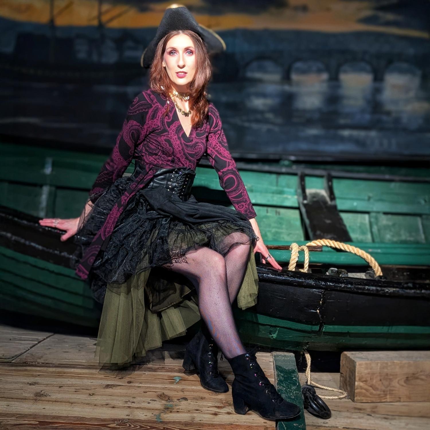 Bio-Baumwolle Wickeltop – Kraken’s Embrace