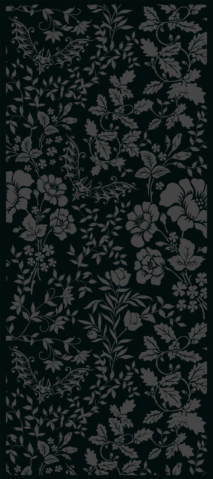 Plushie Badetuch - Florale Fledermäuse