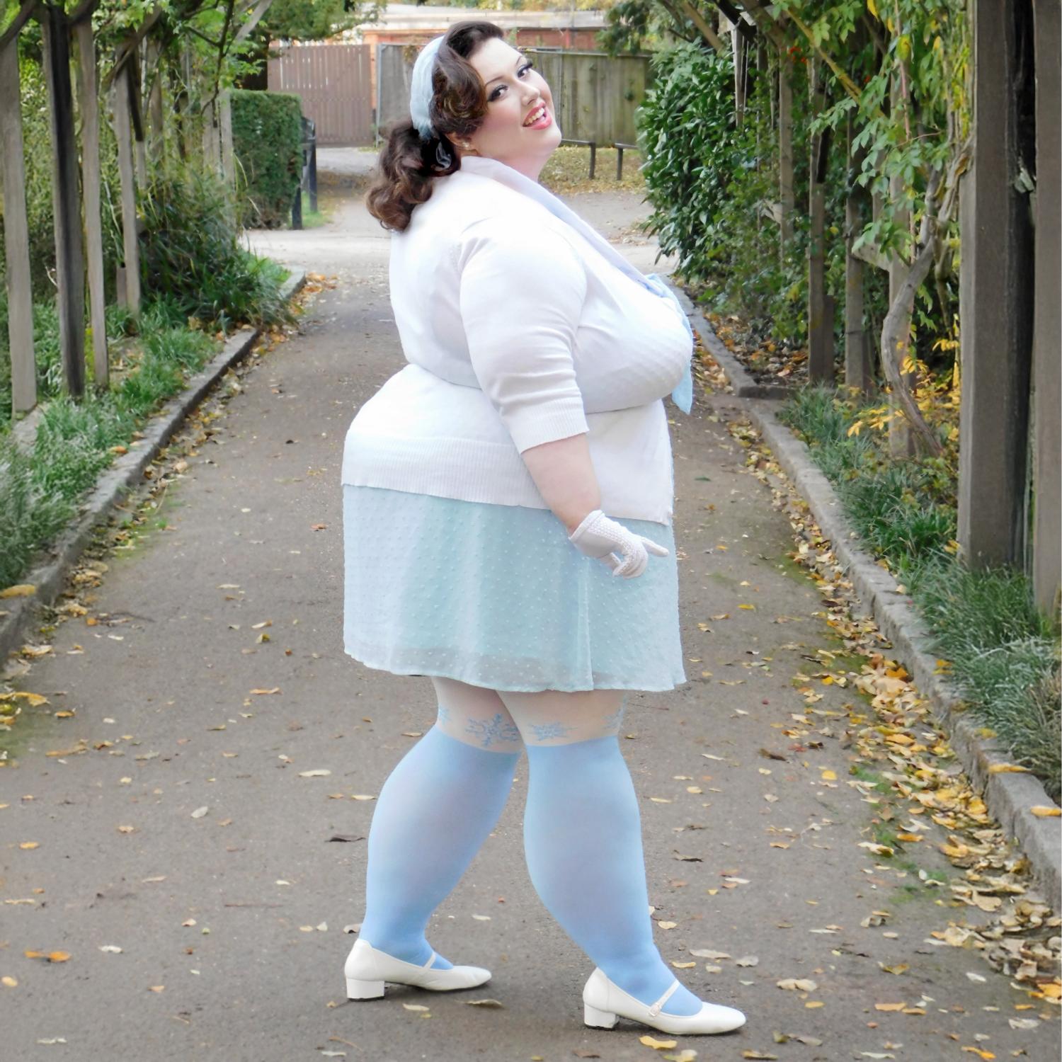 Weihnachts-Strumpfhose - Snowflake Garter