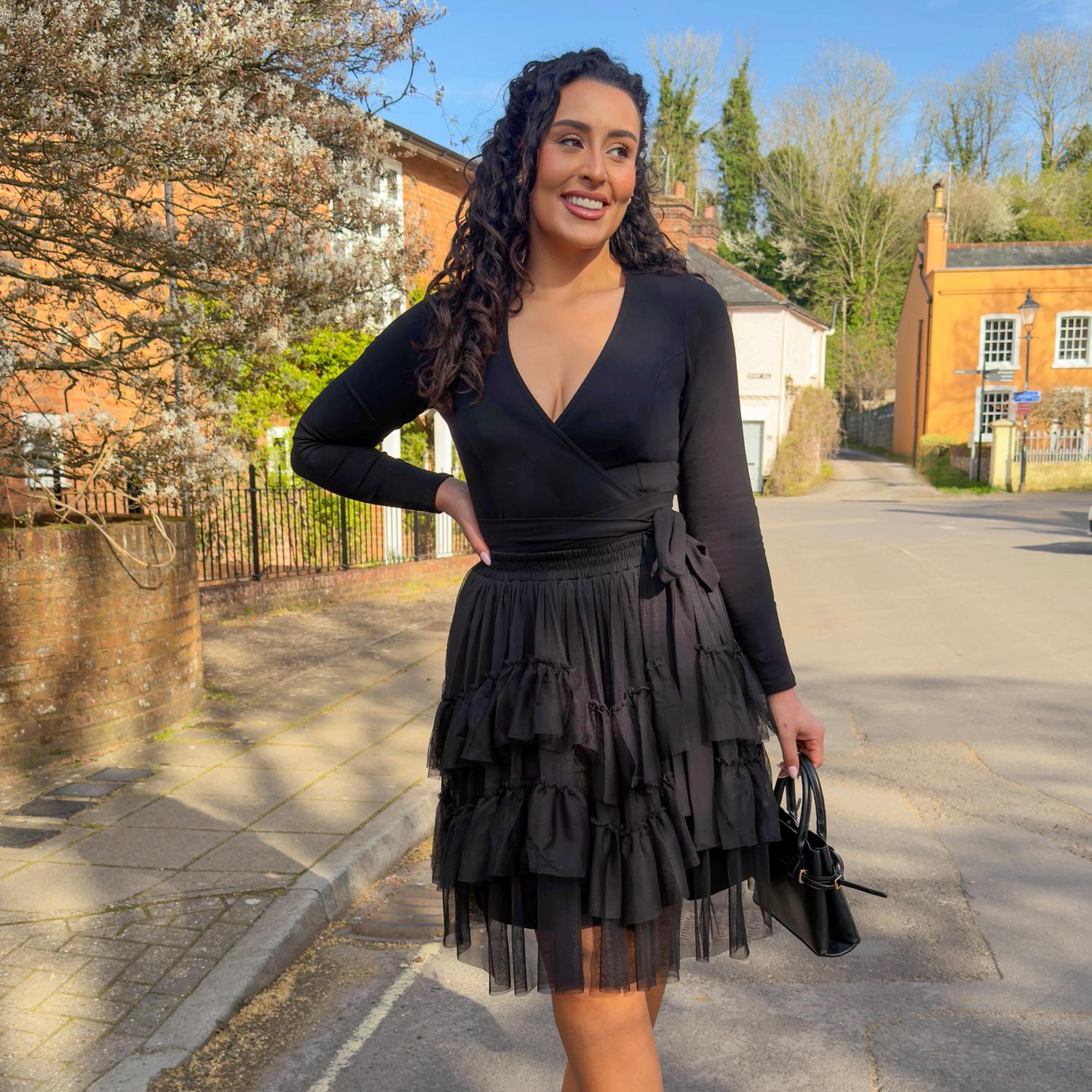 Top z organicznej bawełny - Czarny