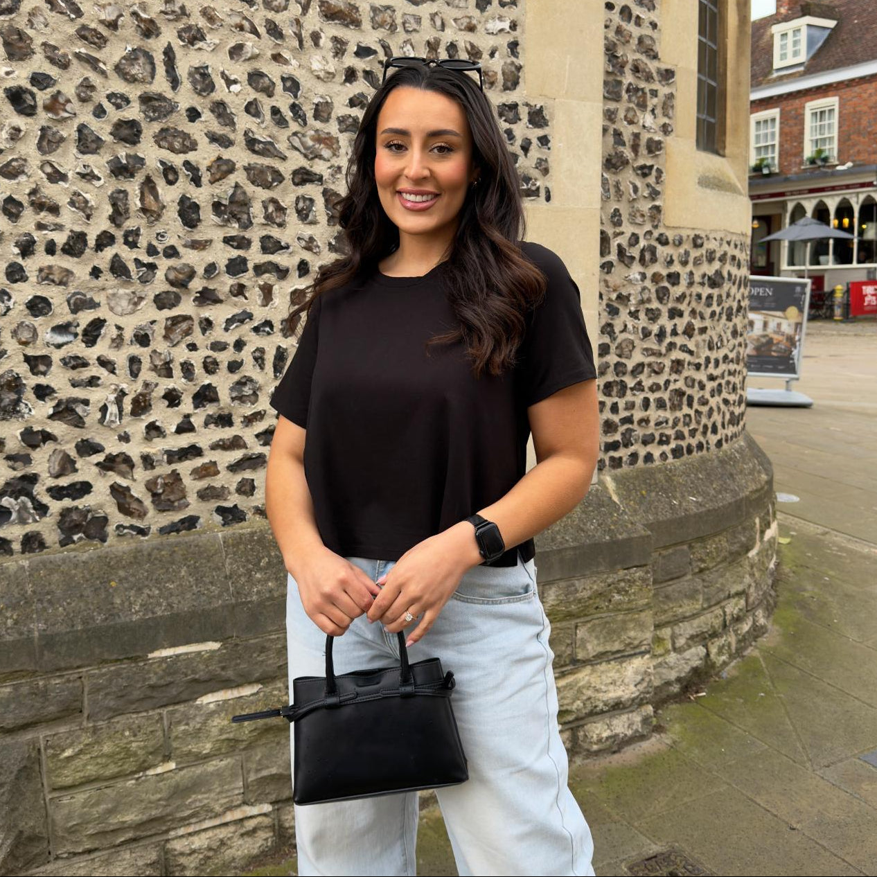 Cooling Eco-Viscose Rundhals-T-Shirt - Schwarz