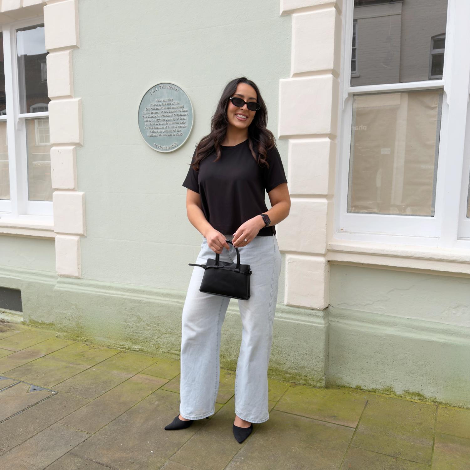 Cooling Eco-Viscose Rundhals-T-Shirt - Schwarz