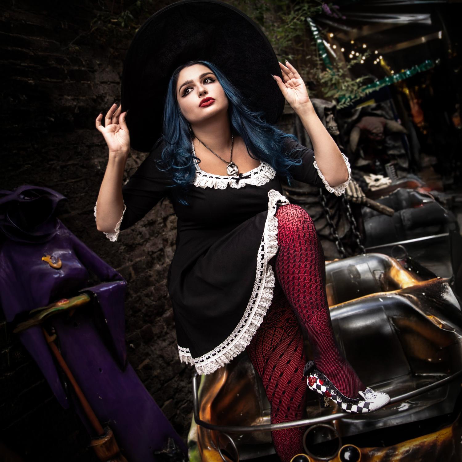 Halloween-Strumpfhose – In Pieces – Schwarz