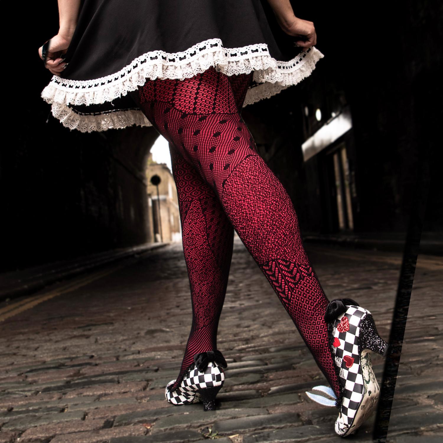 Halloween-Strumpfhose – In Pieces – Schwarz