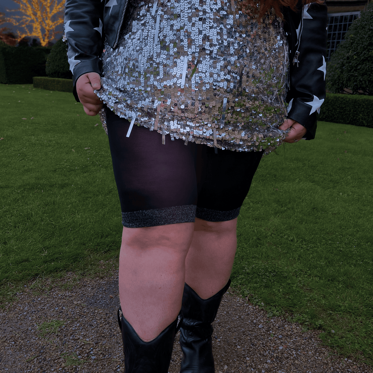 Szorty Stay Cool Chub Rub Lurex - czarne