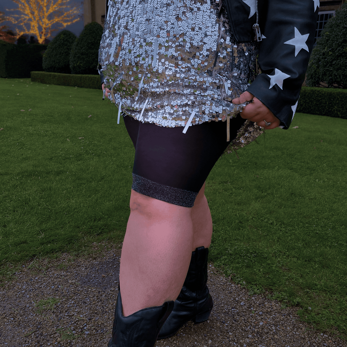 Szorty Stay Cool Chub Rub Lurex - czarne