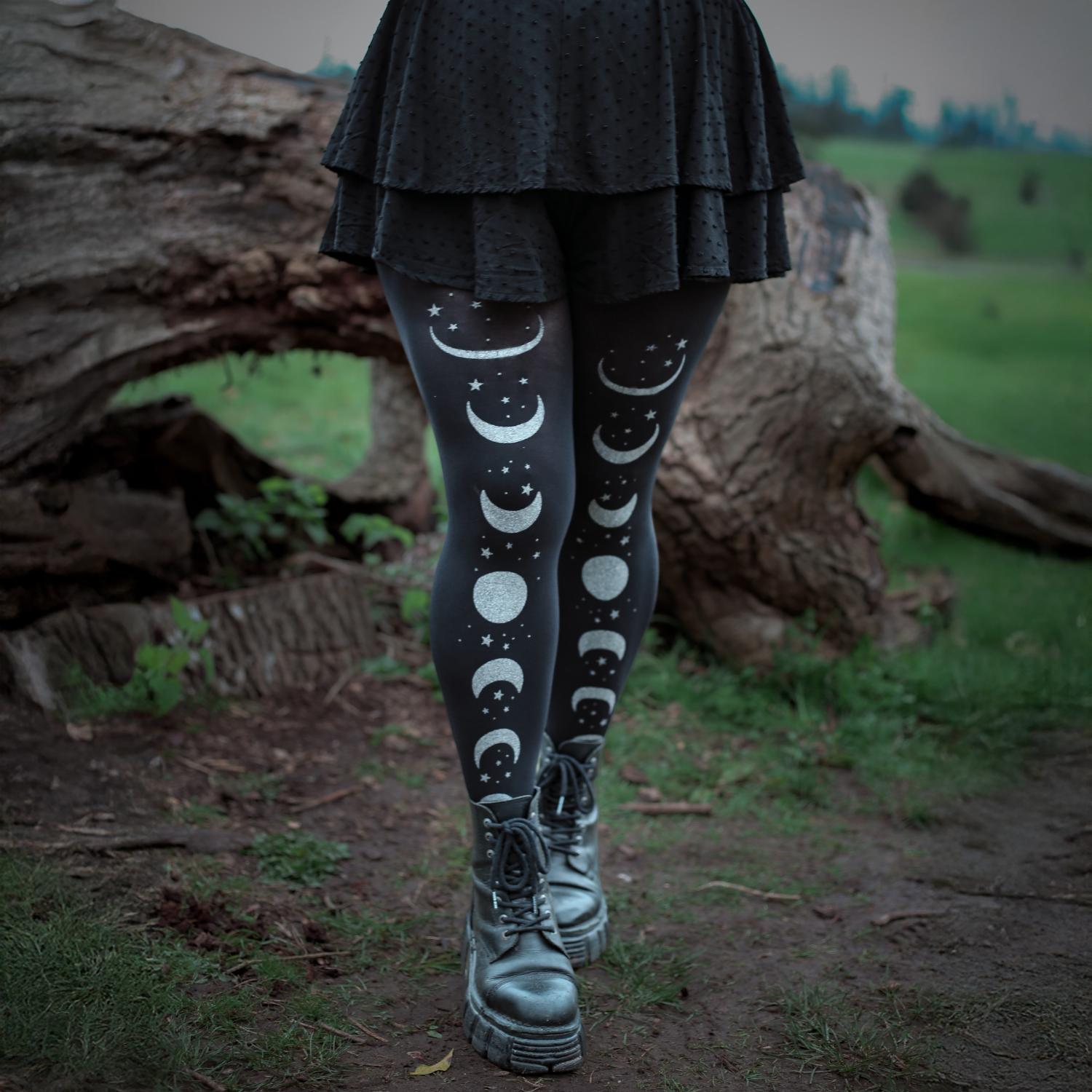80 Den Blickdichte Strumpfhose - Moon Phases