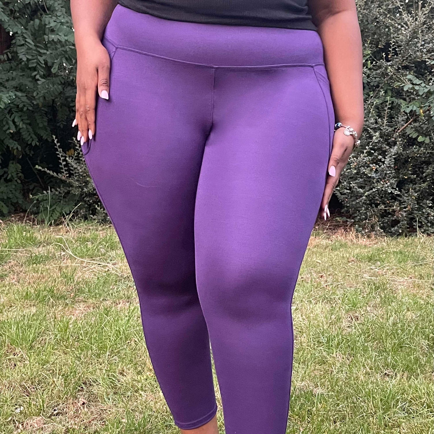 Squat-sichere - 7/8 Leggings - Suffragette Purple