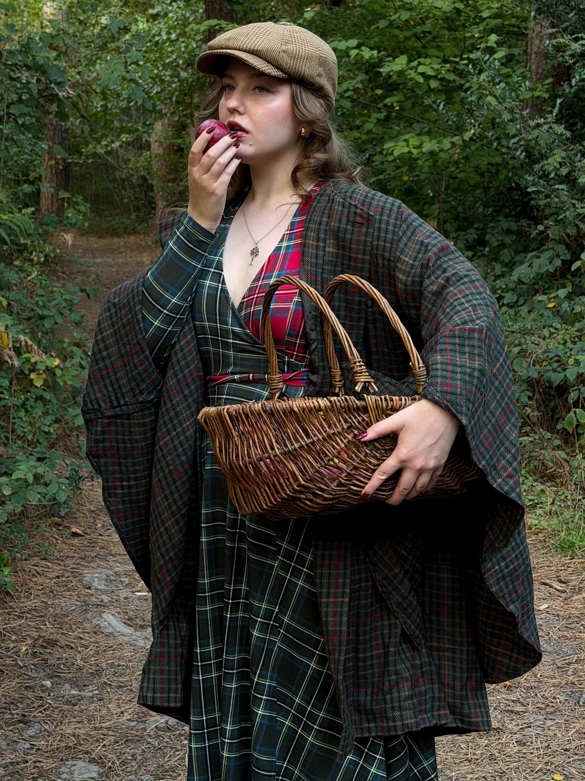 Jura Duo Plaid Wickeltop - Red / Green