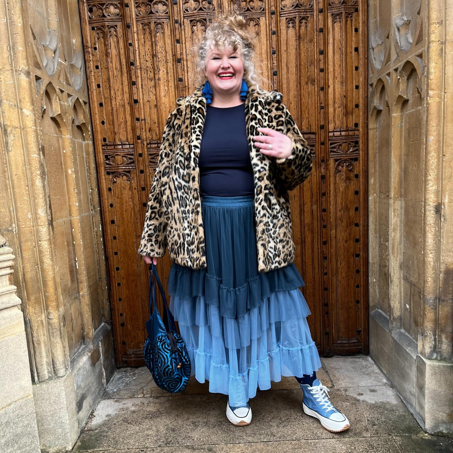 Mesh-Maxirock - Blue Ombre