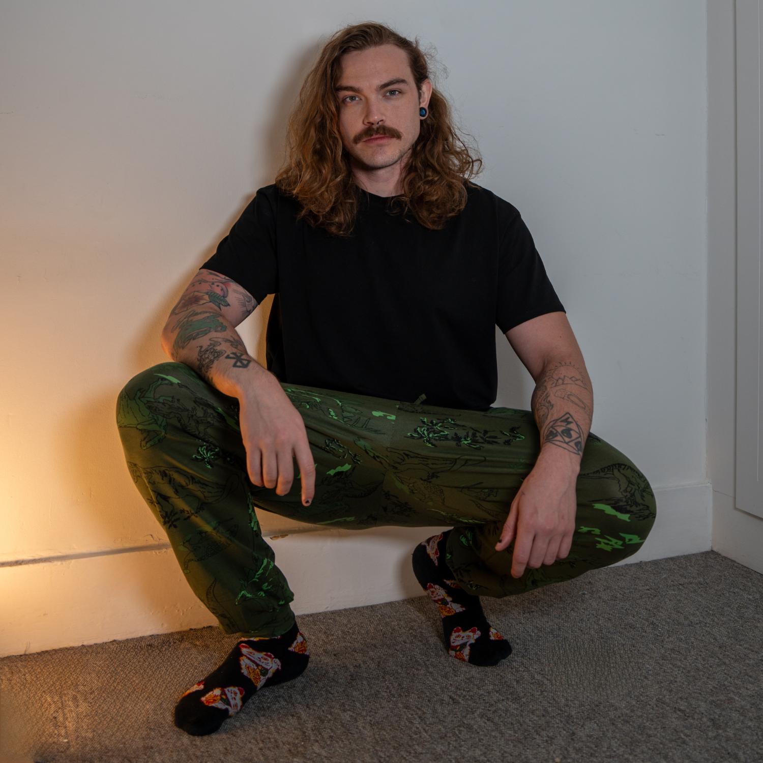 Bio-Baumwoll-Pyjamahose - Dino