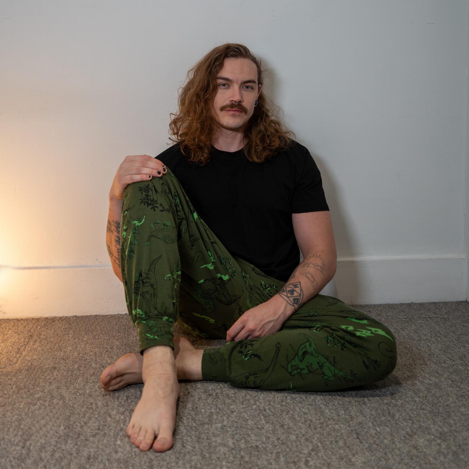 Bio-Baumwoll-Pyjamahose - Dino