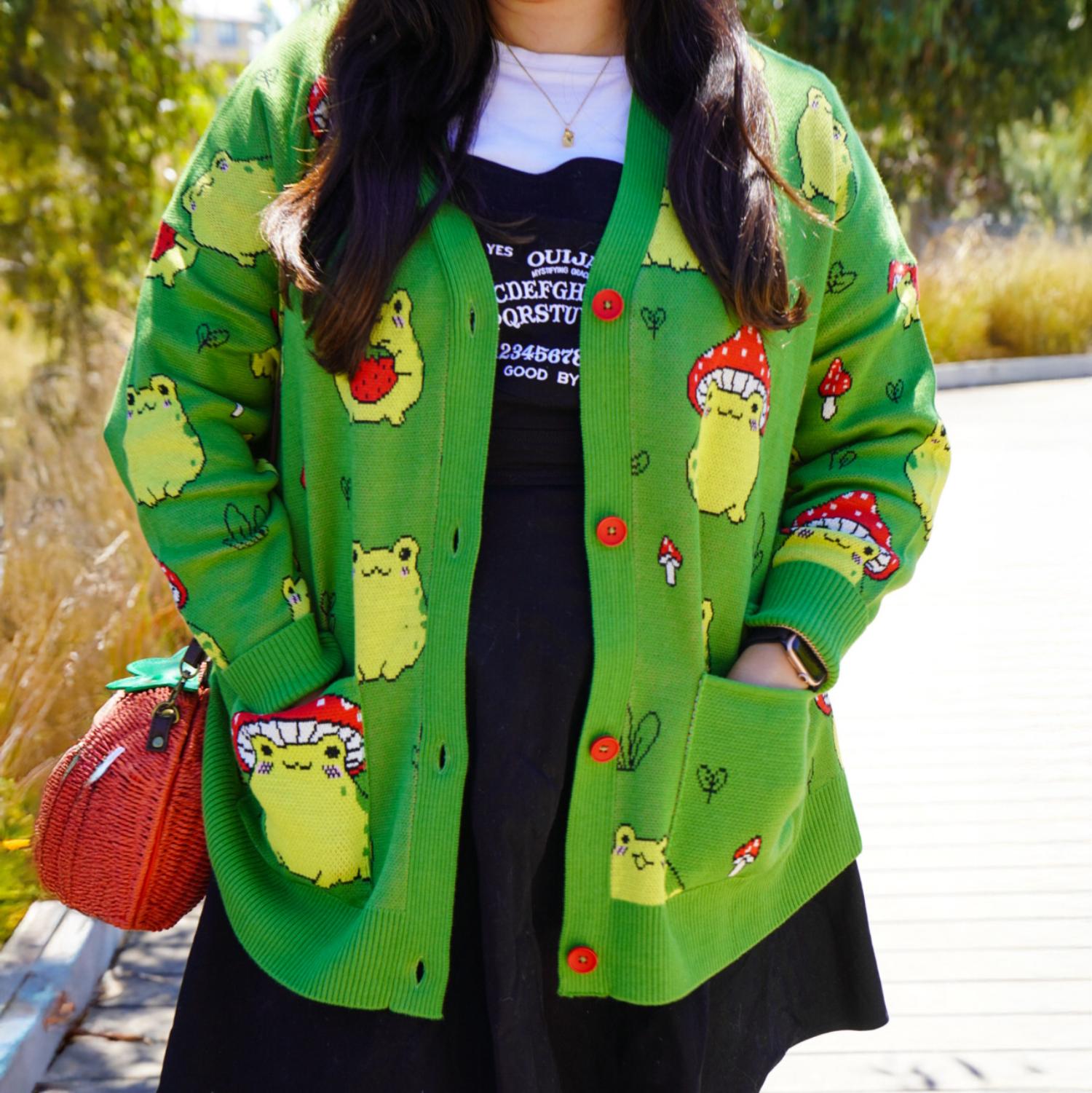 Baumwoll-Cardigan - Hoppy Meadow