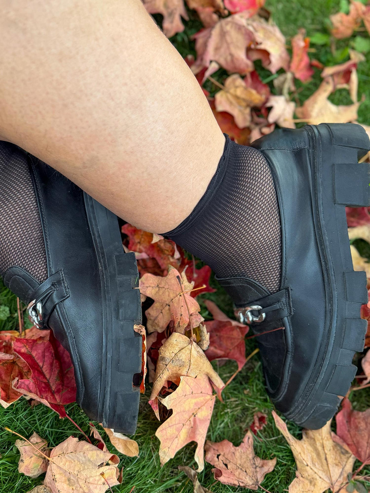 Netz-Knöchelsocken - Schwarz