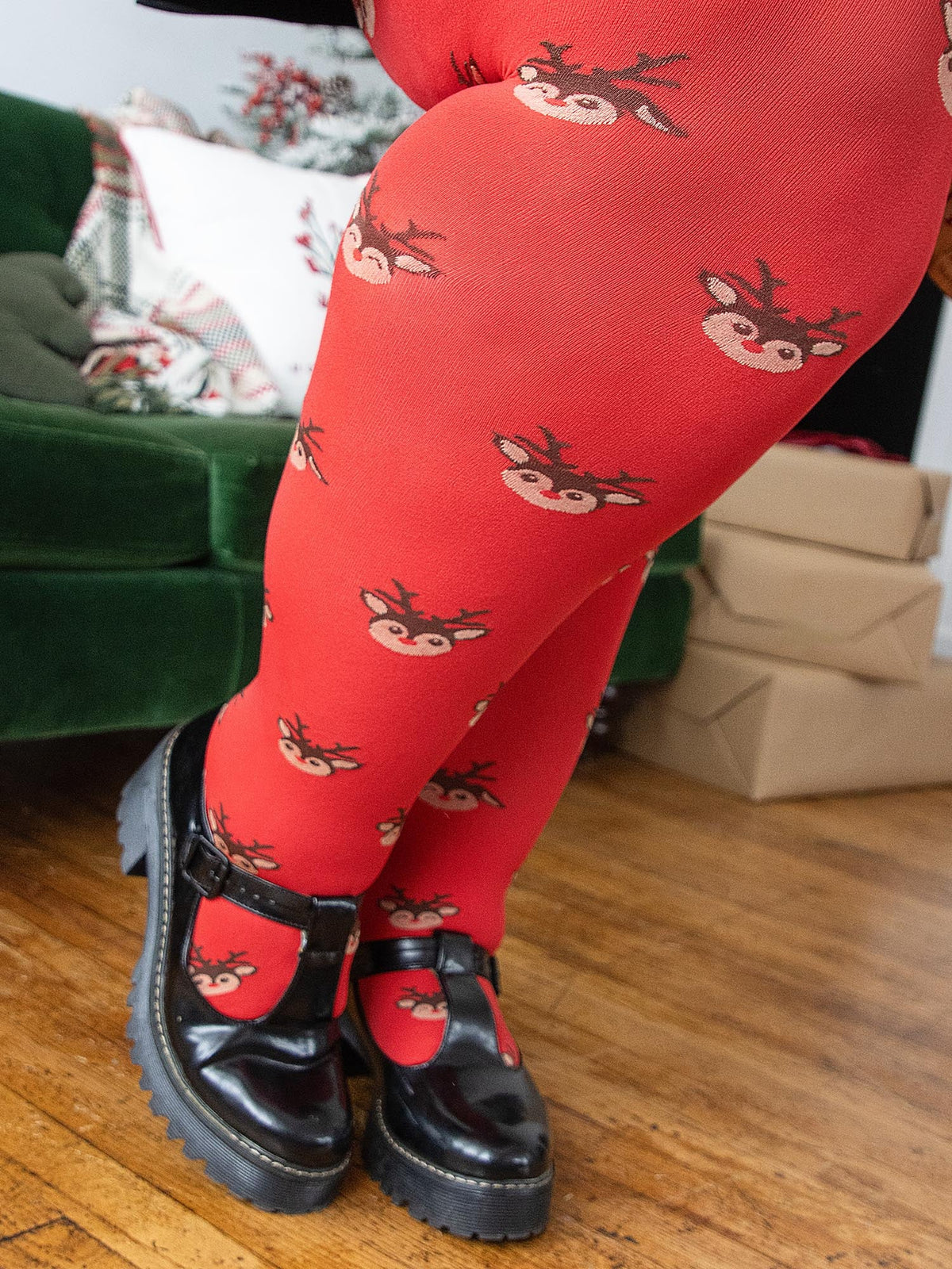 Deer Santa Strumpfhose - Lobster