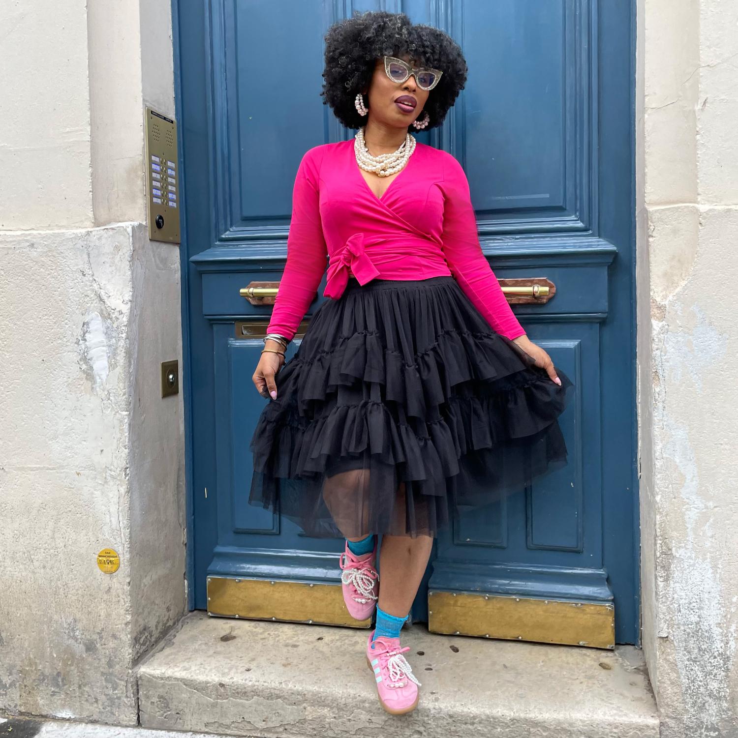 Wickeltop aus Bio-Baumwolle - Granatapfel