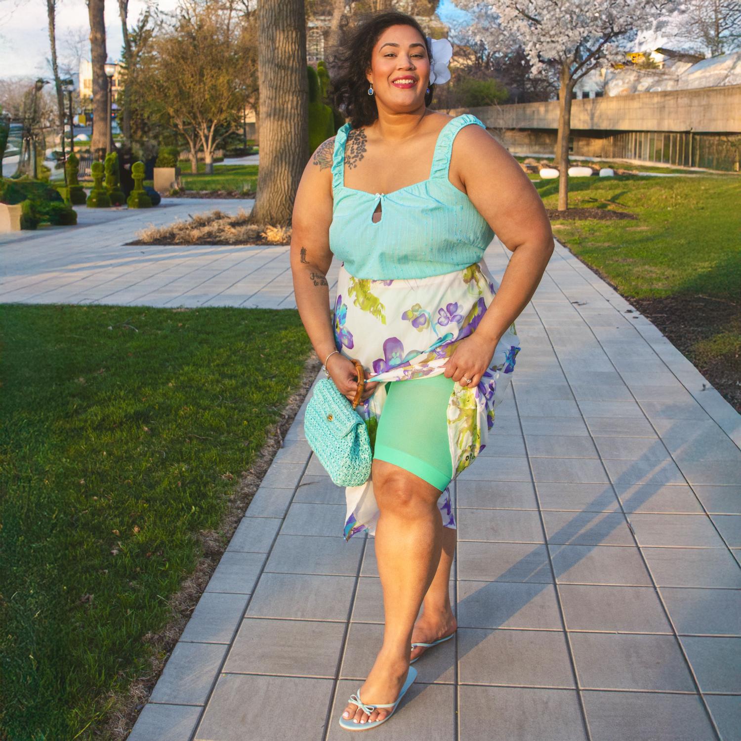 Stay Cool Chub Rub Shorts - Mint Leaf