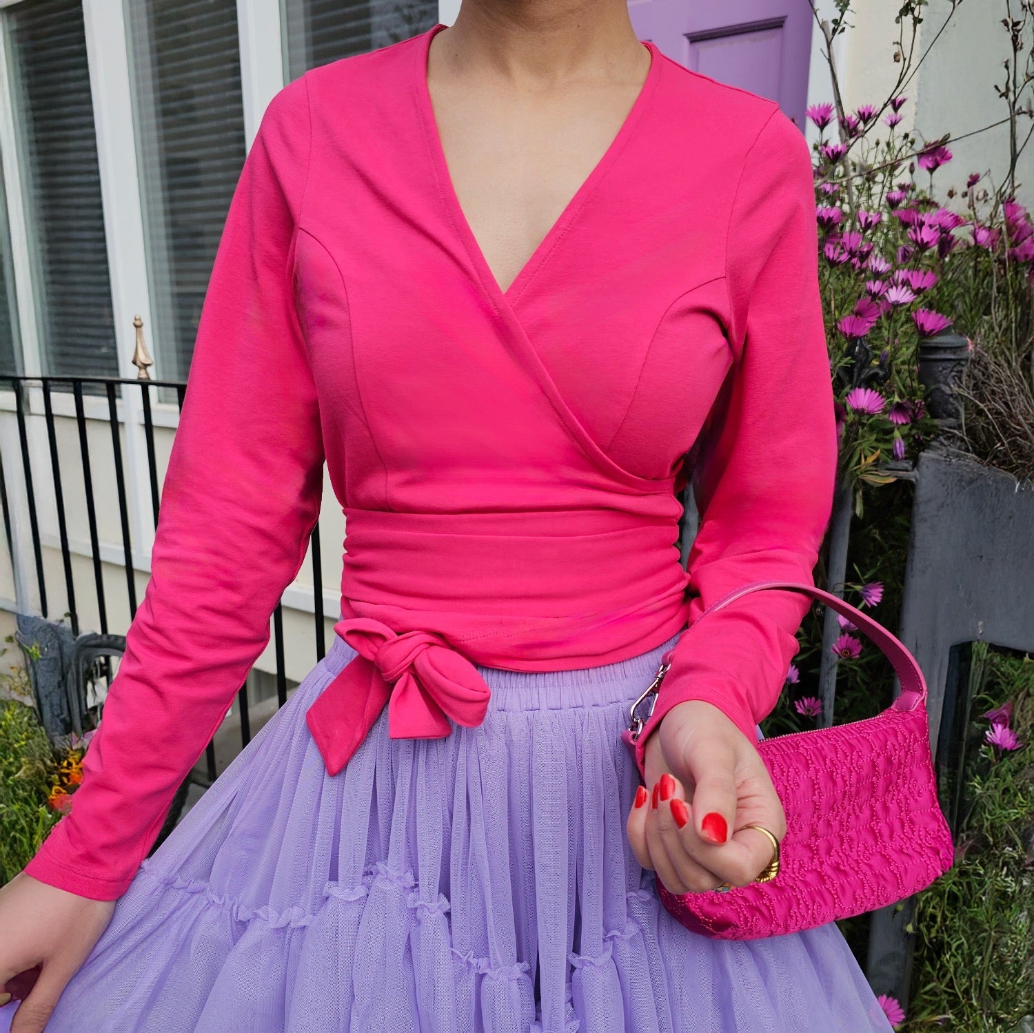 Wickeltop aus Bio-Baumwolle - Granatapfel