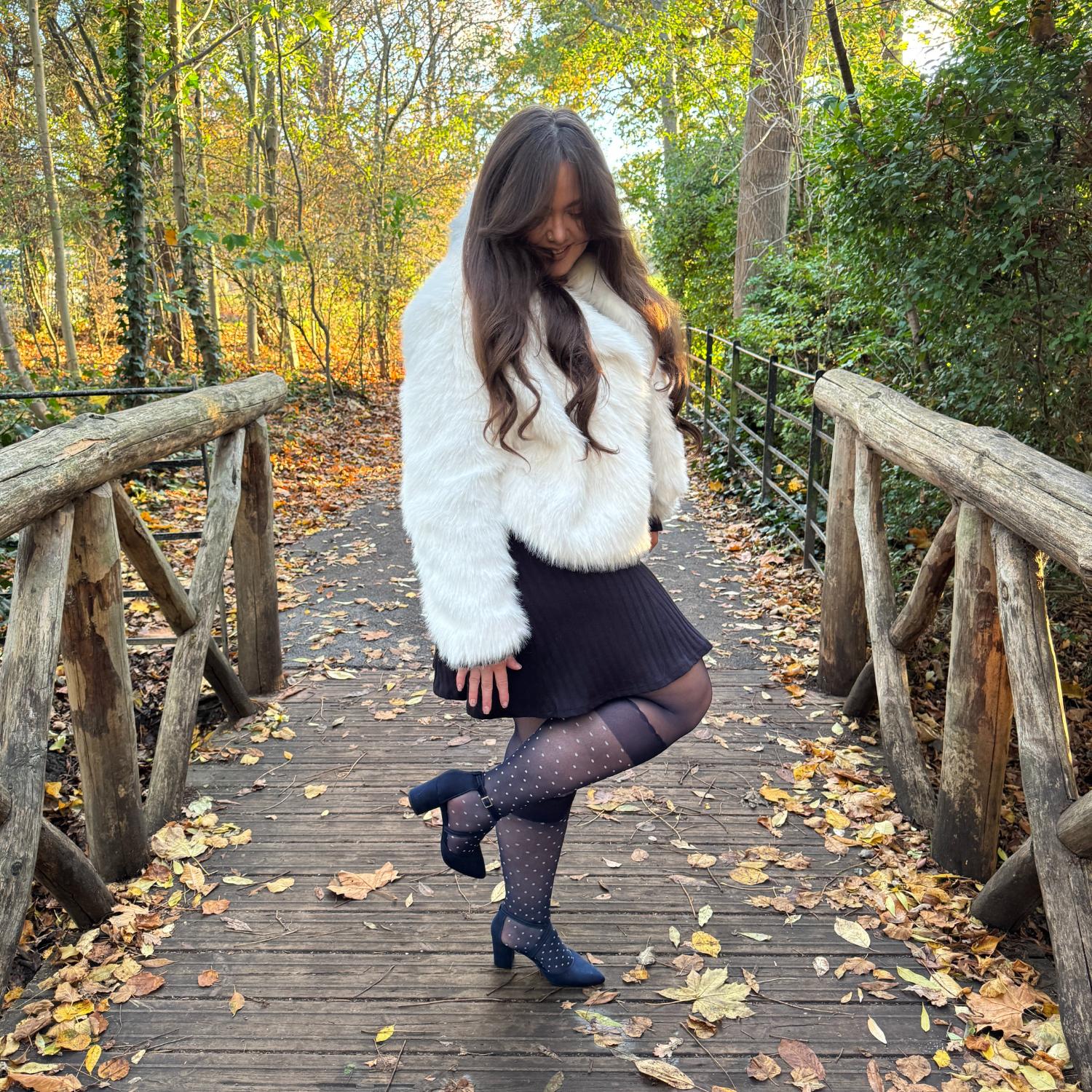 Seoul Chic Strumpfhose in Overknee-Optik - MarineBlau