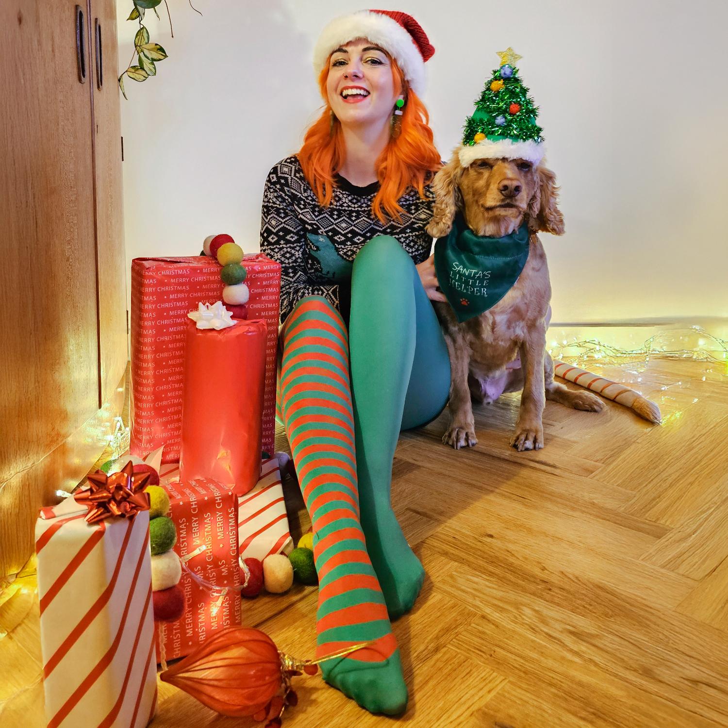 Weihnachts-Strumpfhose - Duo Elf