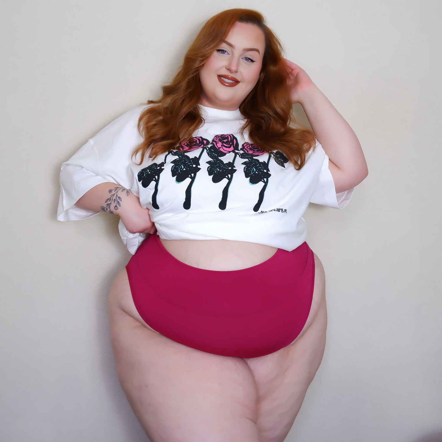 Bio-Baumwolle Super High Leg Slips - Raspberry Pie