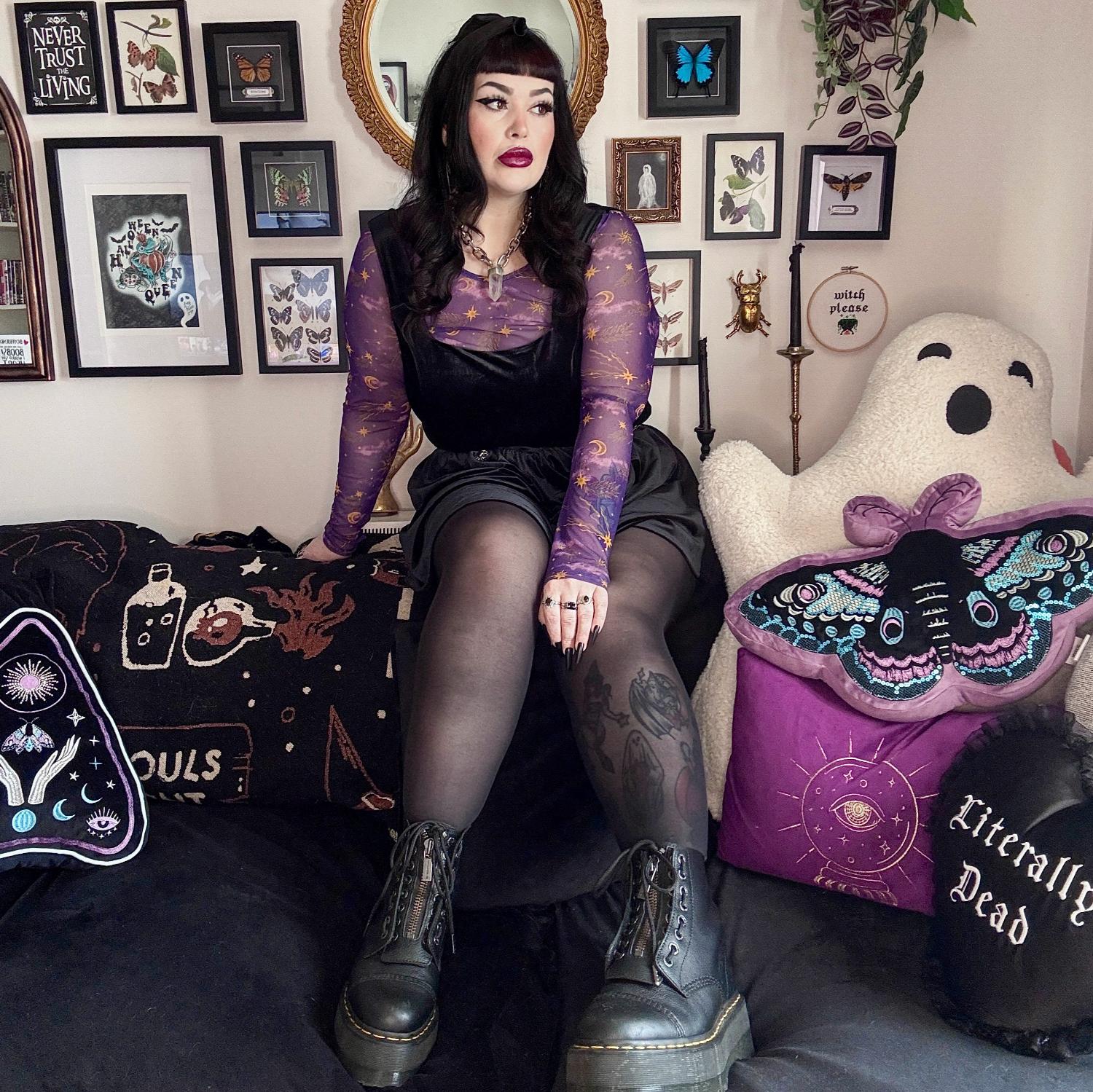 Celestial Mesh Top - Lila / Gold