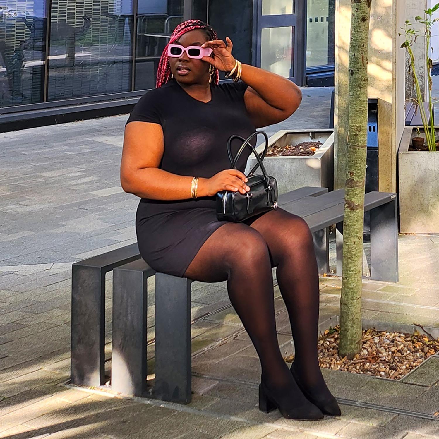 50 Den Halbblickdichte Halo Strumpfhose – Liquorice