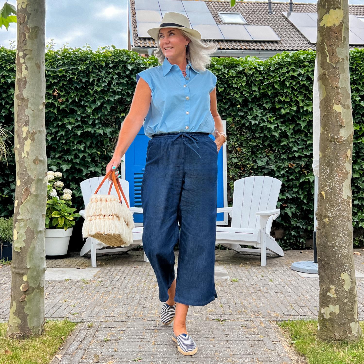 Entspannte Chambray-Hose – Denim