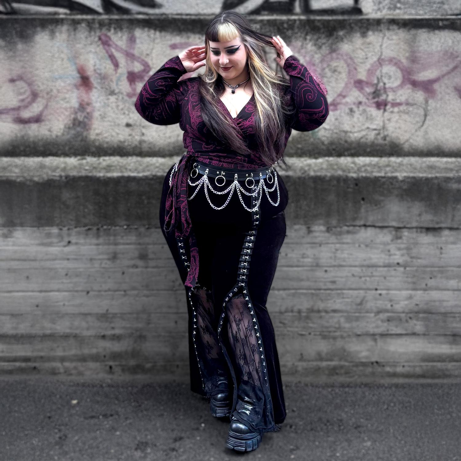 Bio-Baumwolle Wickeltop – Kraken’s Embrace