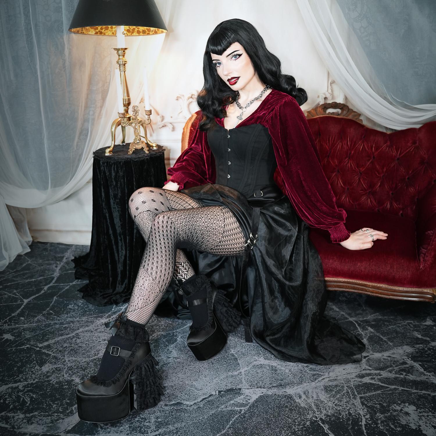 Halloween-Strumpfhose – In Pieces – Schwarz