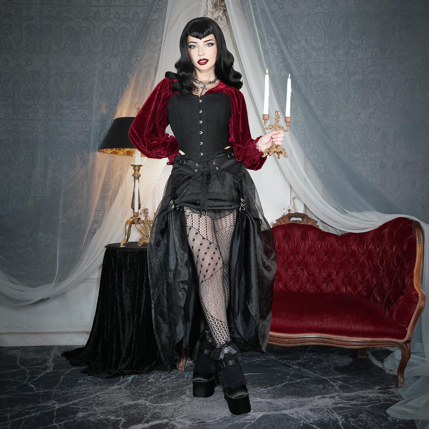 Halloween-Strumpfhose – In Pieces – Schwarz