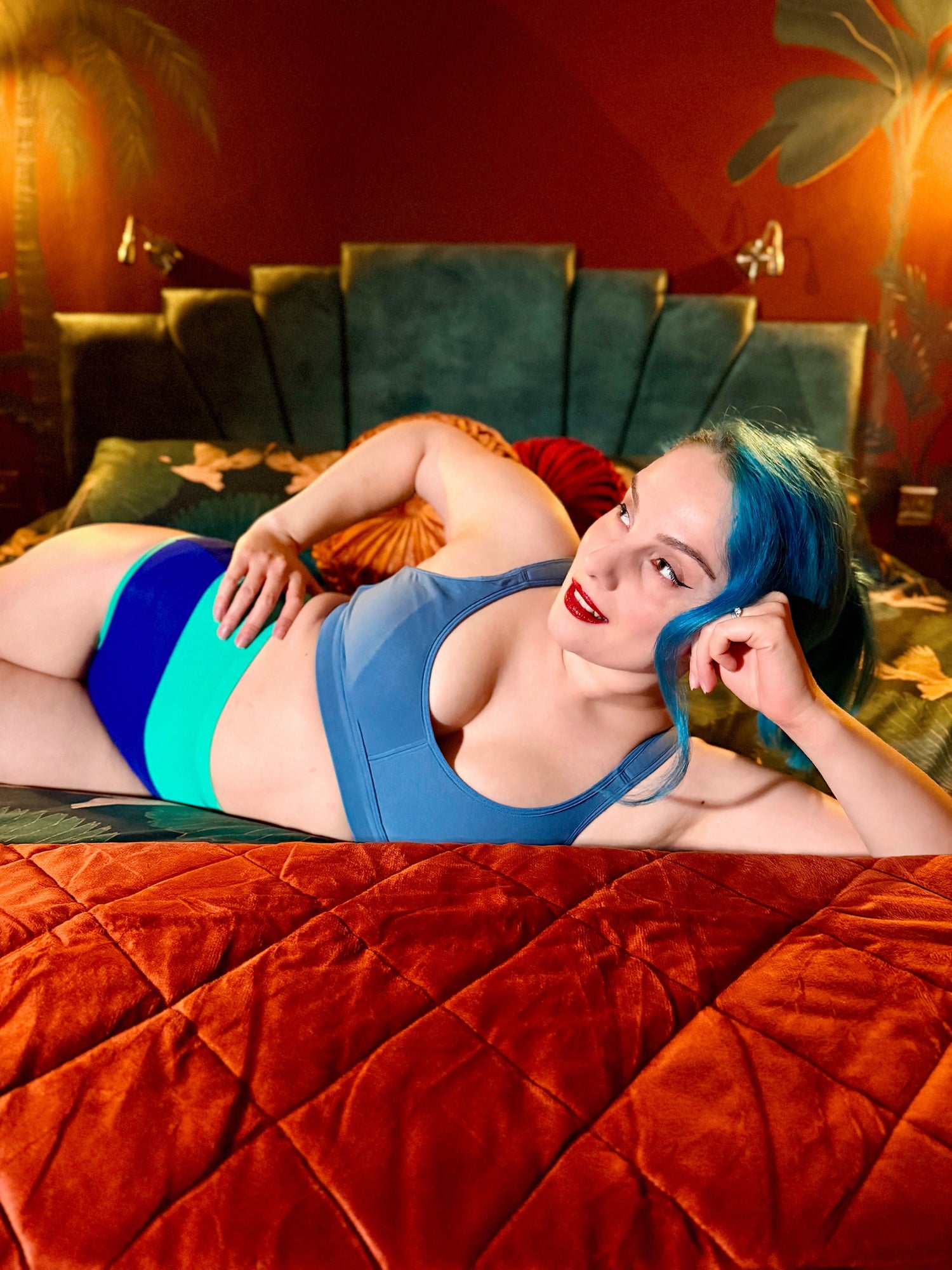 Bio-Baumwolle Vollständiger Slips - Duo Arabesque & Mint