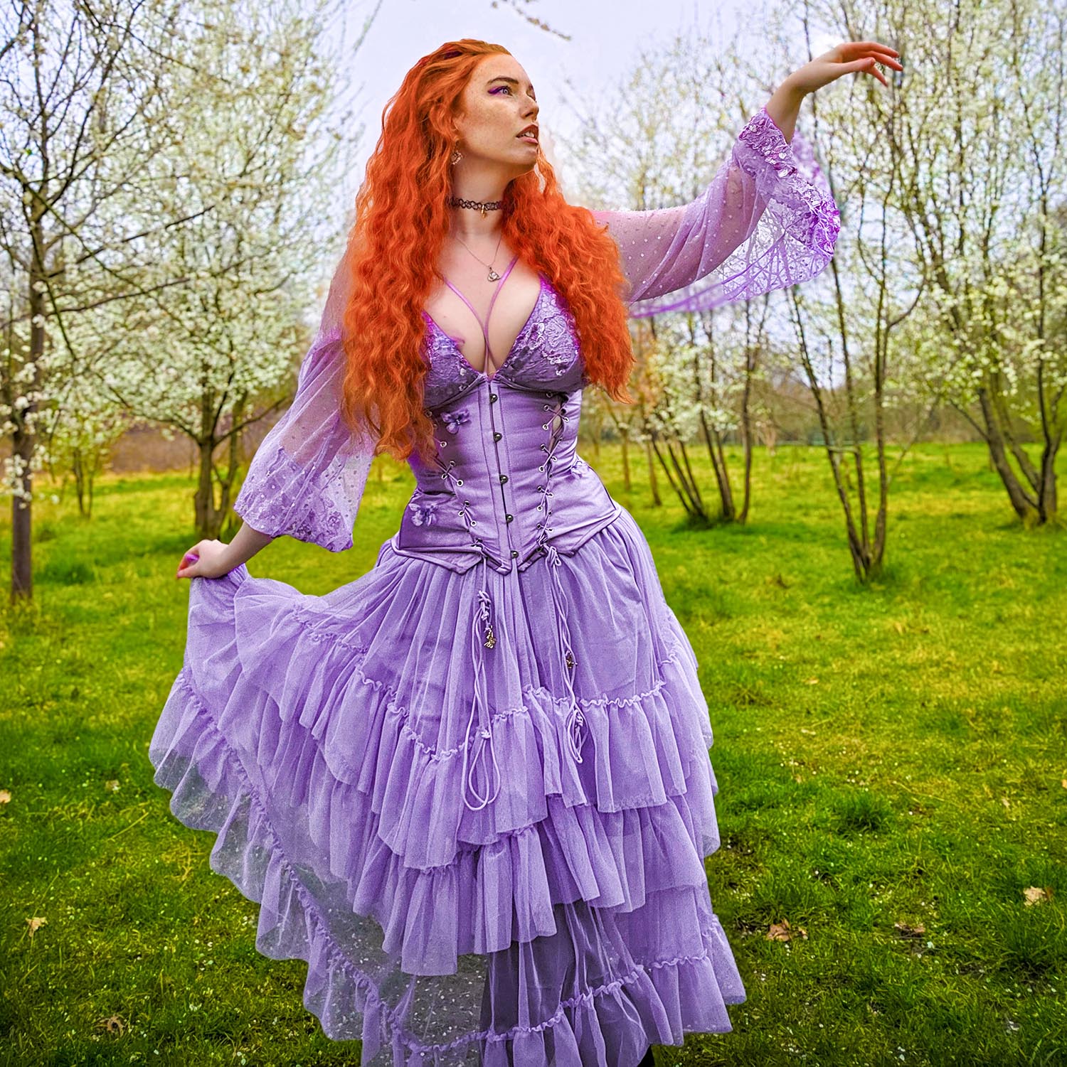 Mesh-Maxirock - Lavender Fields