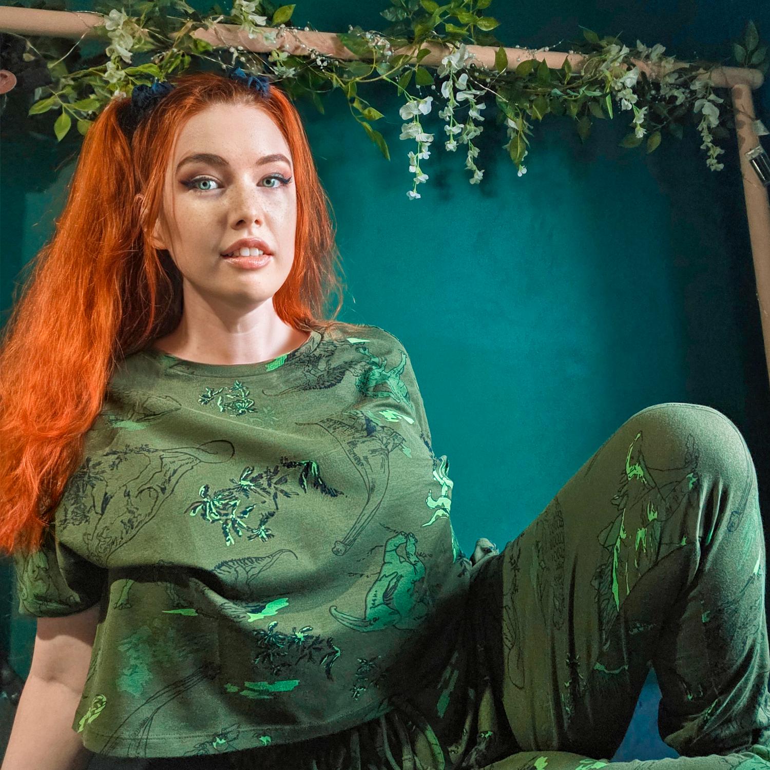 Bio-Baumwoll-Pyjamahose - Dino