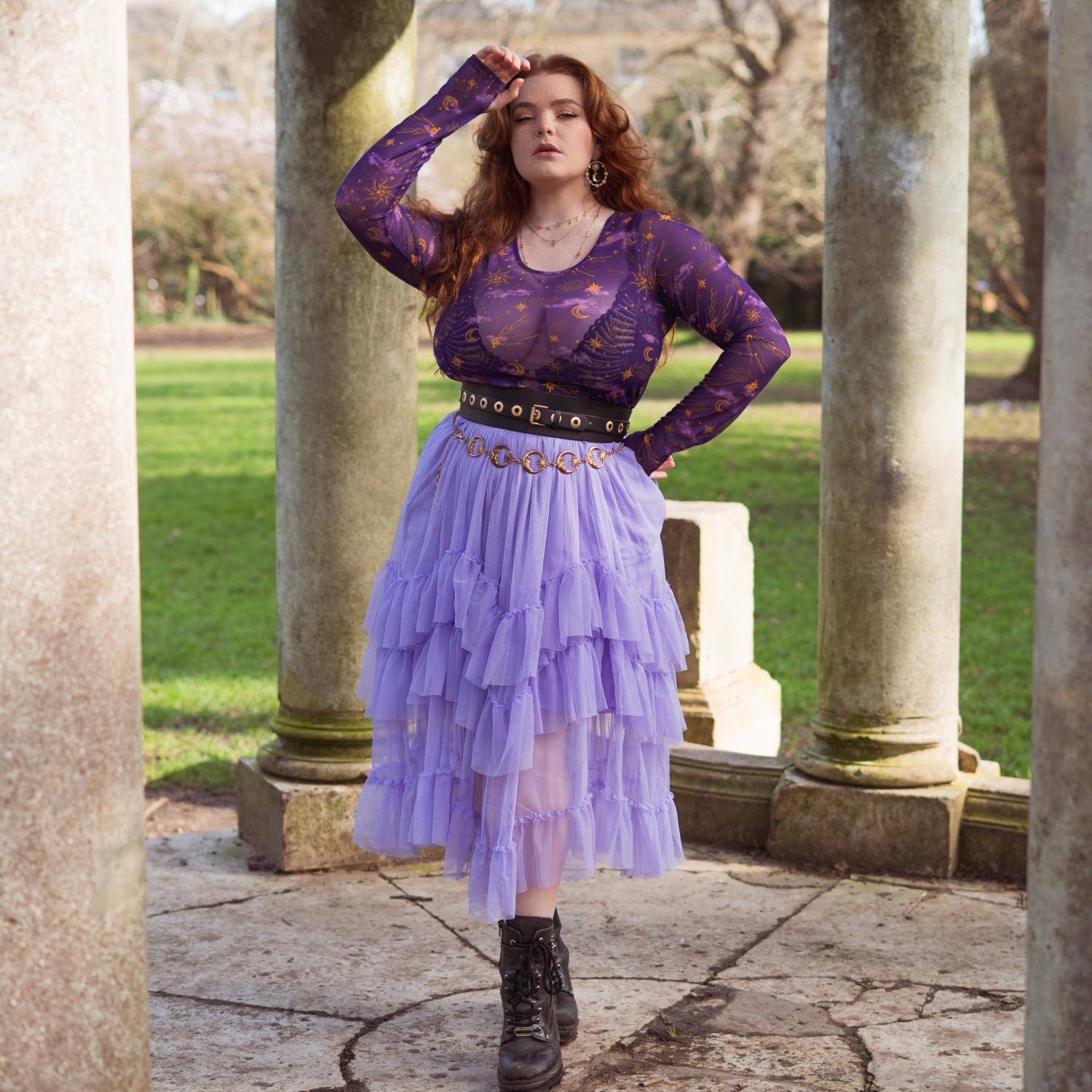 Mesh-Maxirock - Lavender Fields