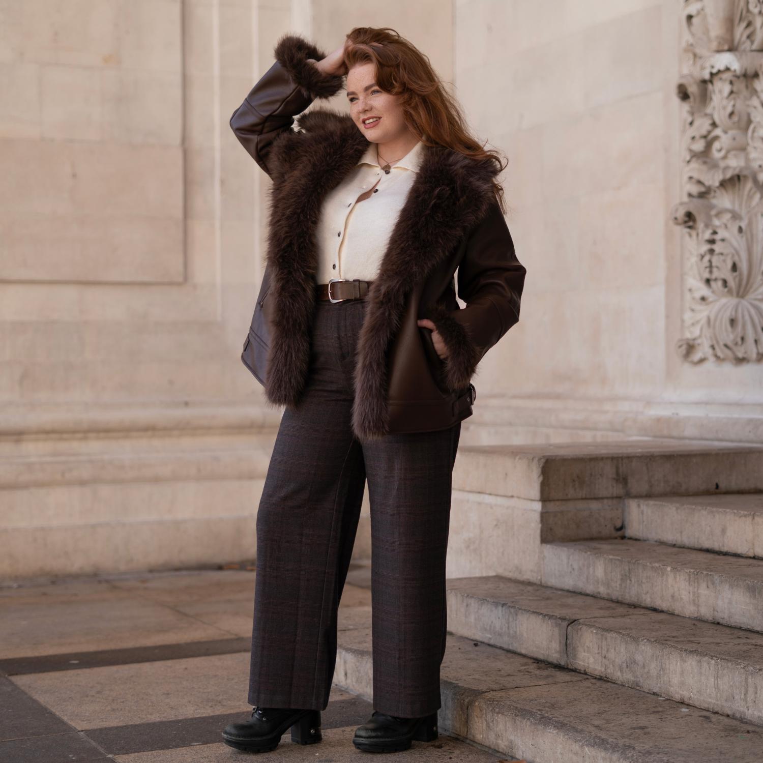 Amelia Aviator Jacke – Braun